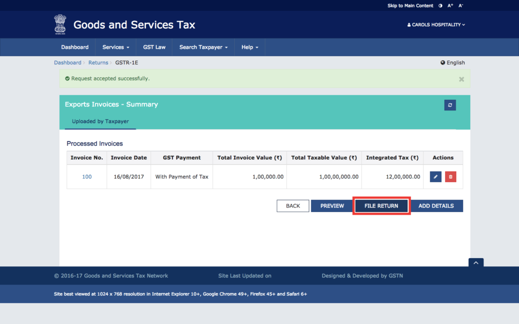 Table-6A in GSTR-1