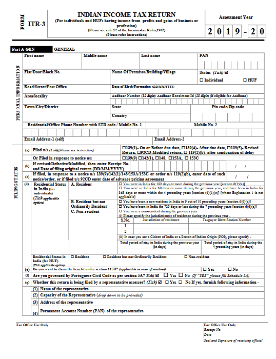 ITR-3 Form