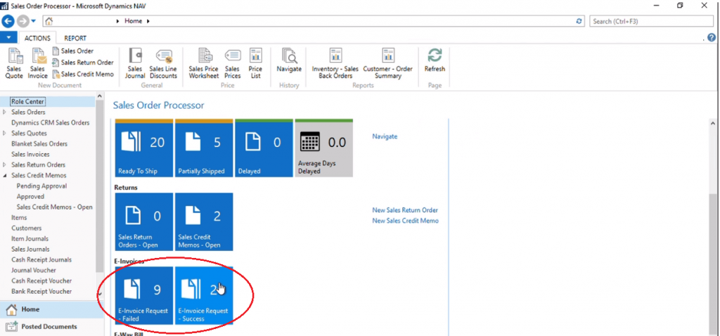 Generate an E-Invoice for a Sales Invoice